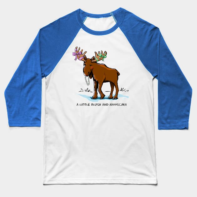 A Little Blush and Mooscara Baseball T-Shirt by ElephantShoe